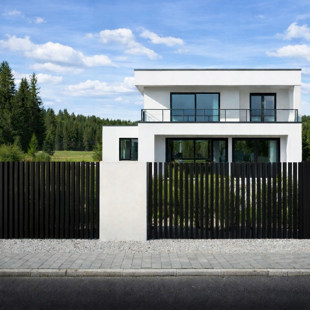 Comb span 50 modern fence ZINC+RAL MAT-MET Brand Mat-Met