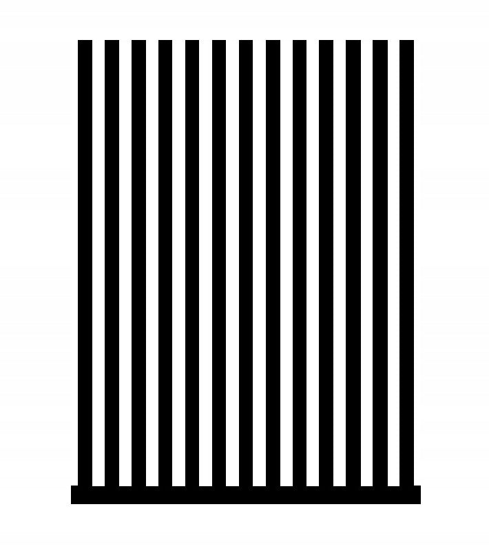 Comb span 50 modern fence ZINC+RAL MAT-MET