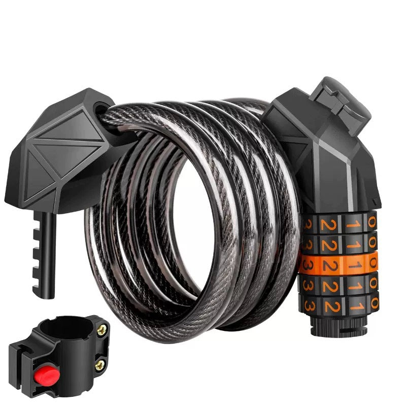 Combination Bike Lock Thick Cable (120 cm / 12 mm) Packaging status original