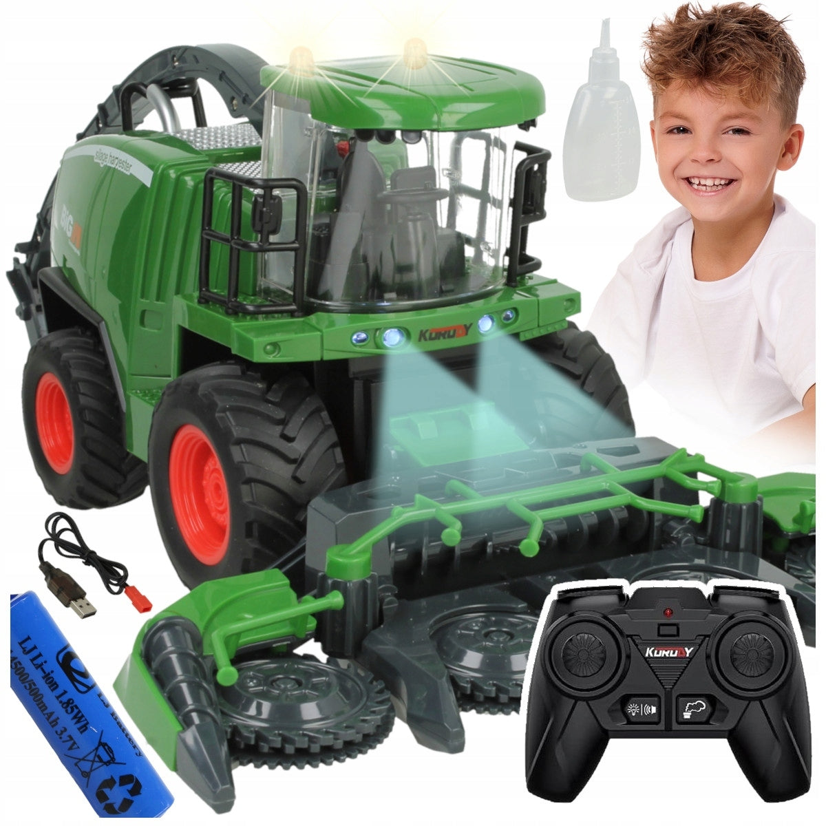 Combine Harvester Remote Controlled Remote Control R/C Heder SMOKE Generator Light Sound