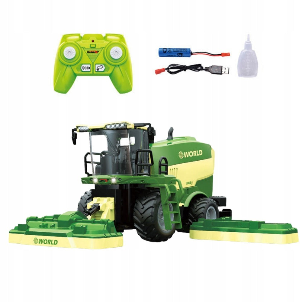 Combine Harvester With Lawn Mower Steam Effect Remote Controlled RC 2.4G Brand LEAN Toys