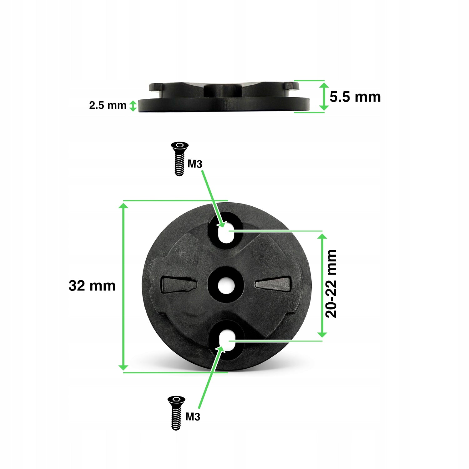 Combo Mount Adapter Garmin with Quarter Turn Male Connector Manufacturer code TMTFGPRBK10
