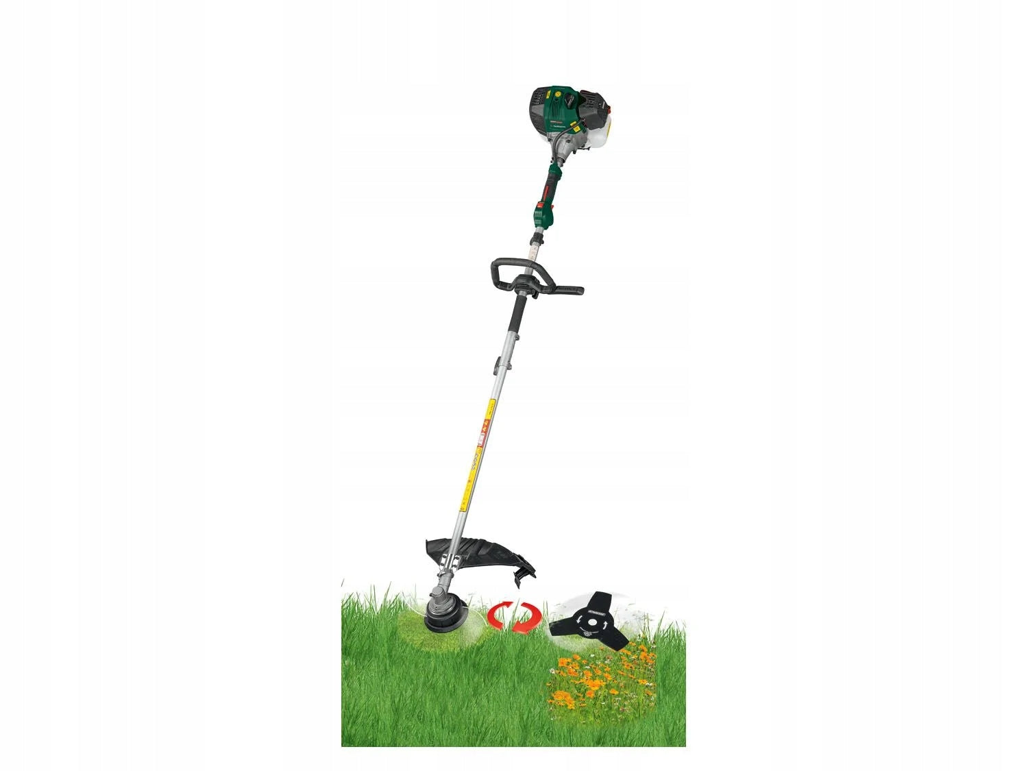 Combustion Scythe Brush Cutter Set 4in1 Parkside 1,97KM 43cm PBK Power supply combustion