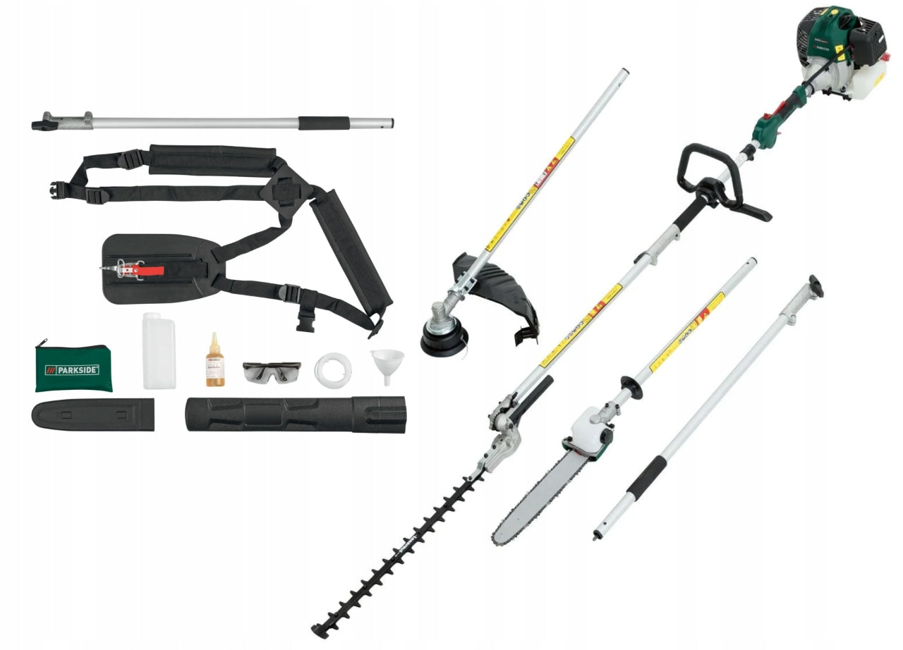 Combustion Scythe Brush Cutter Set 4in1 Parkside 1,97KM 43cm PBK