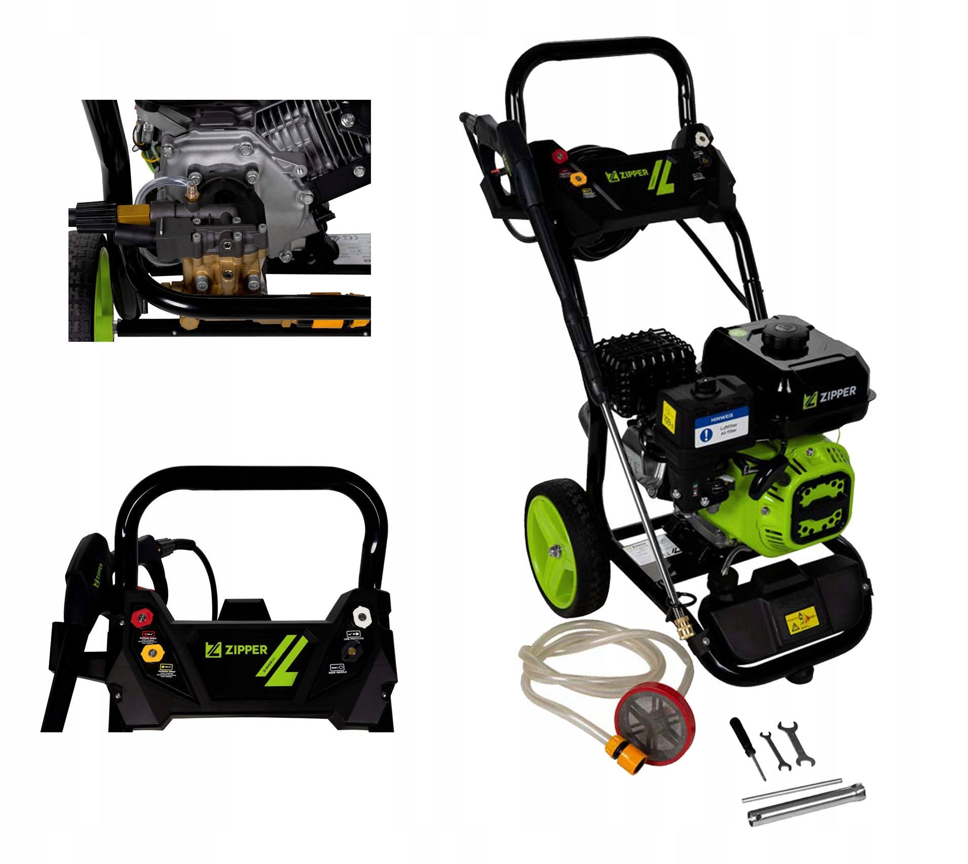 Combustion high pressure washer Zipper 4,5kW brass pump 220bar 8m