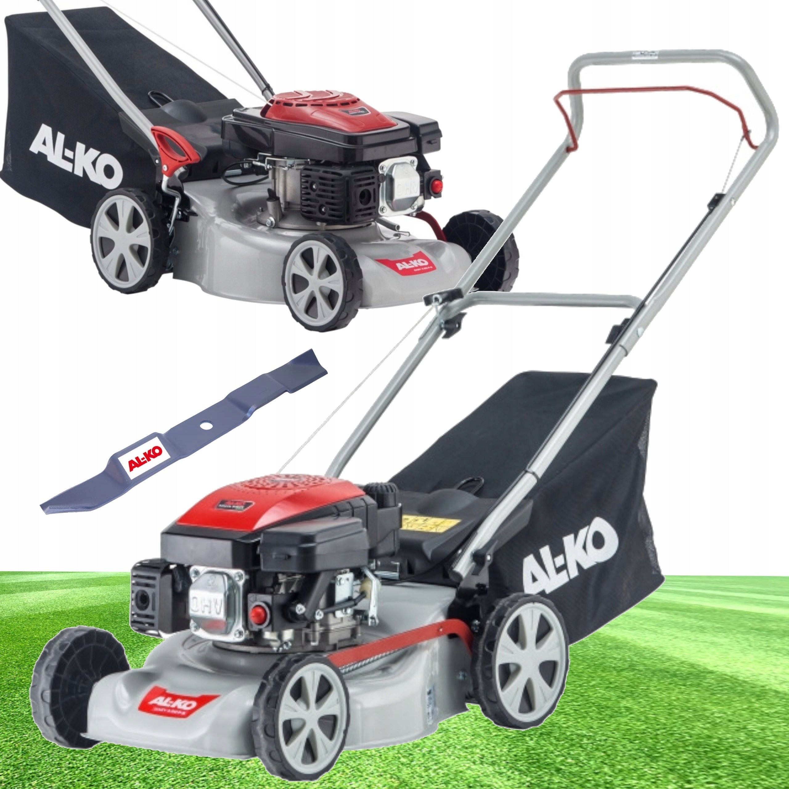 Combustion mower AL-KO 140 cm3 42 cm BASKET 50 l 2in1 Without drive STRONG Lightweight