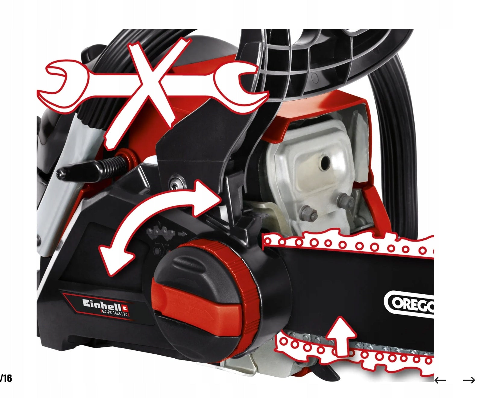 Combustion saw Einhell GC-PC 1435 I TC OREGON Maximum power 1400 W