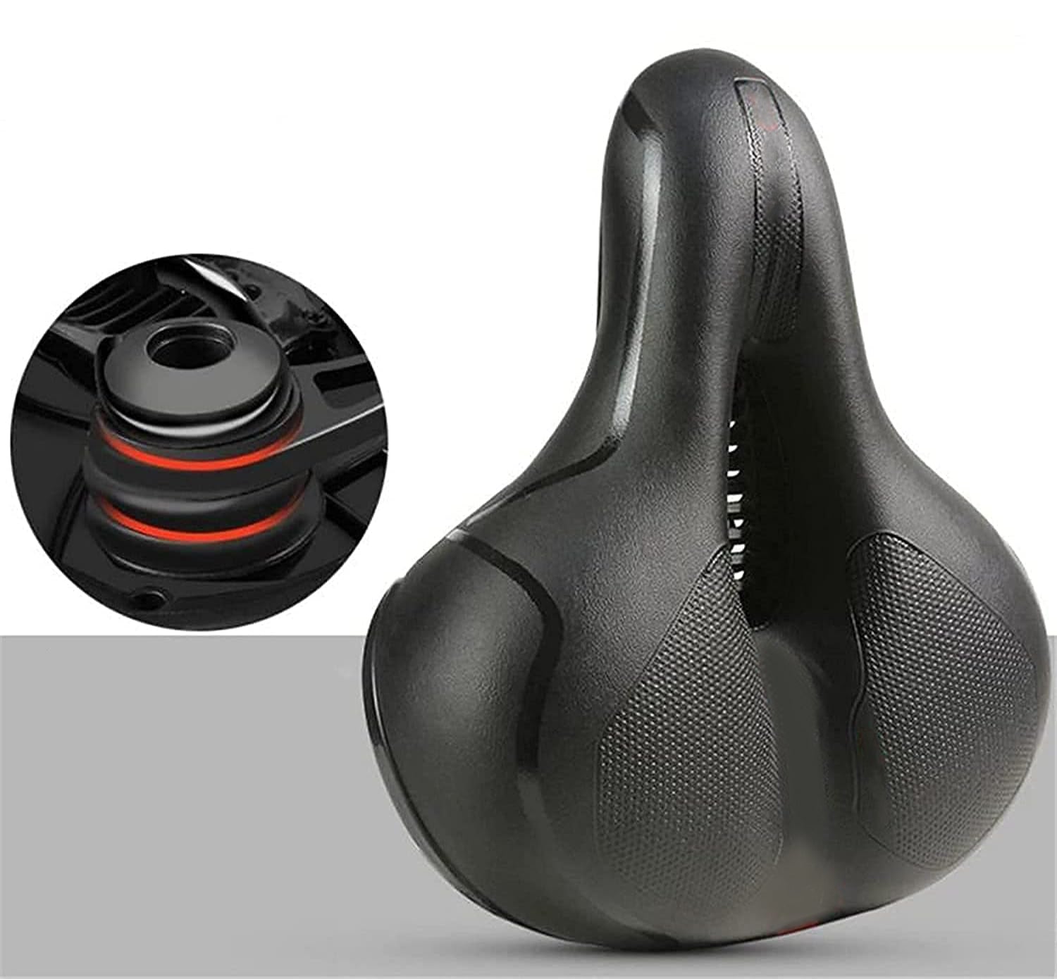 Comfortable Bicycle Saddle Ergonomic Soft Foam Sports Reflector Width 21 mm
