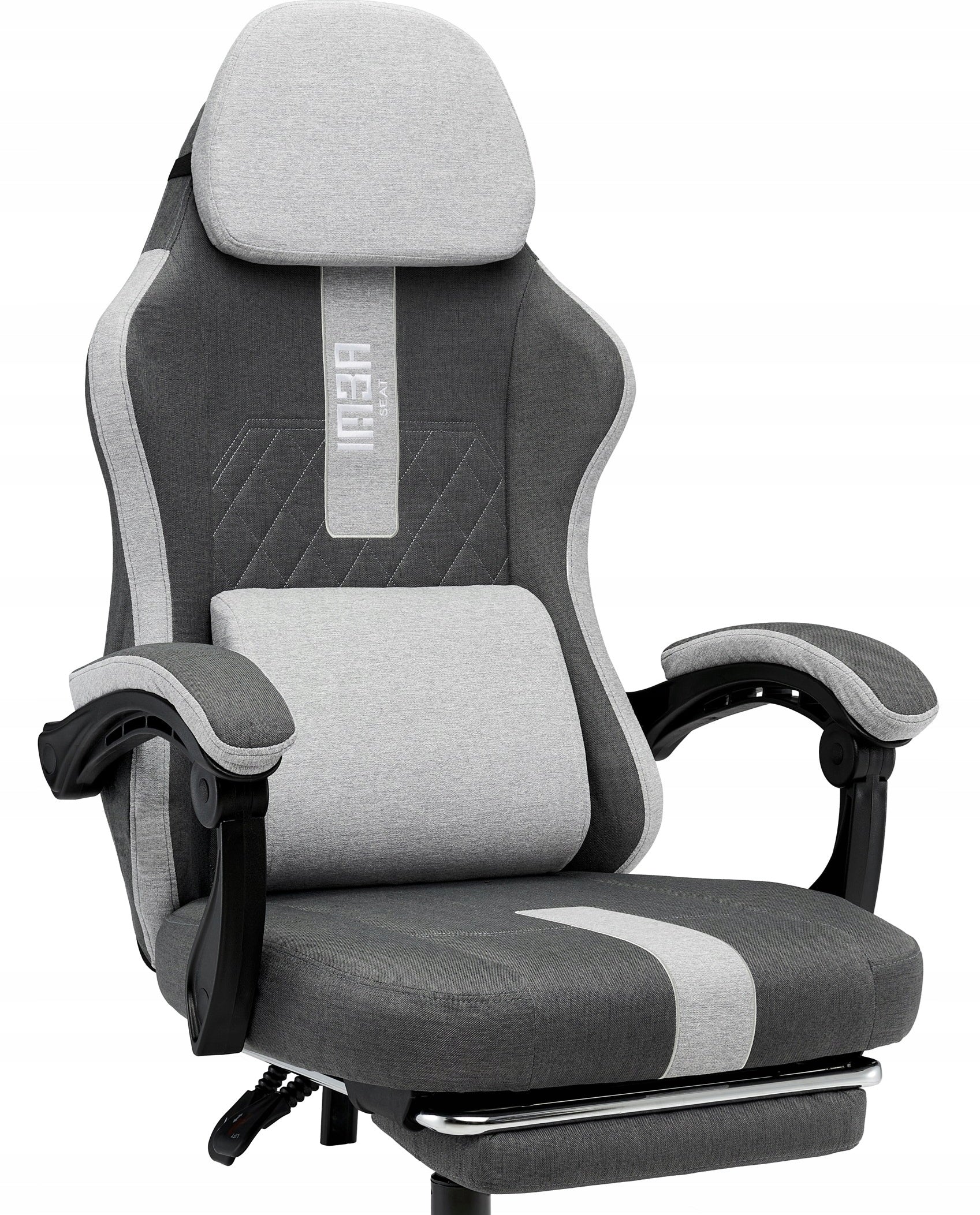 Comfortable Office Chair Swivel Gaming Computer Chair Grey Fabric Manufacturer code 087632