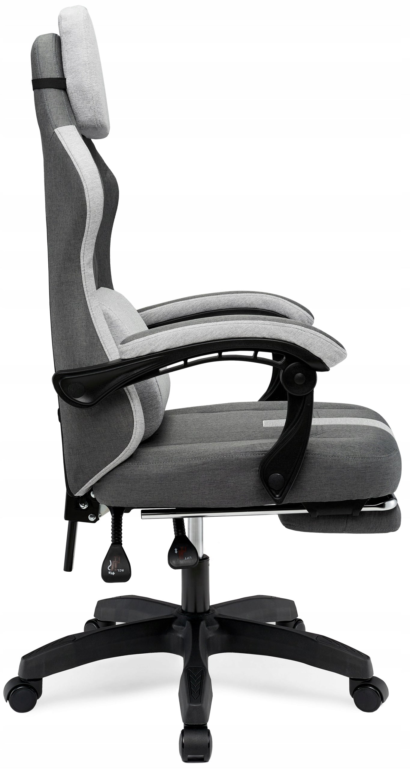 Comfortable Office Gaming Chair Swivel Grey Fabric Brand IMBA seat