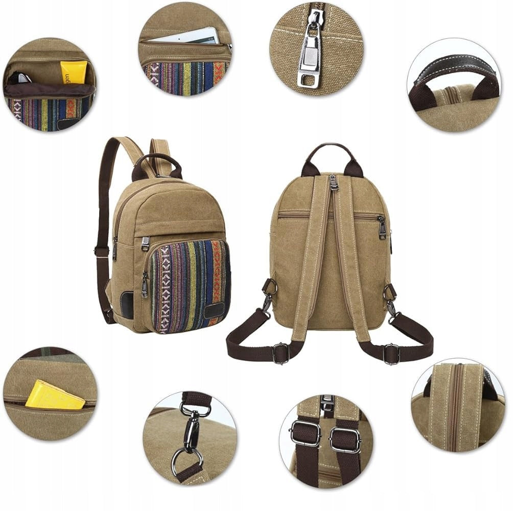 Comfortable cotton backpack with strap-on suspenders on one frame EAN (GTIN) 4251325517223