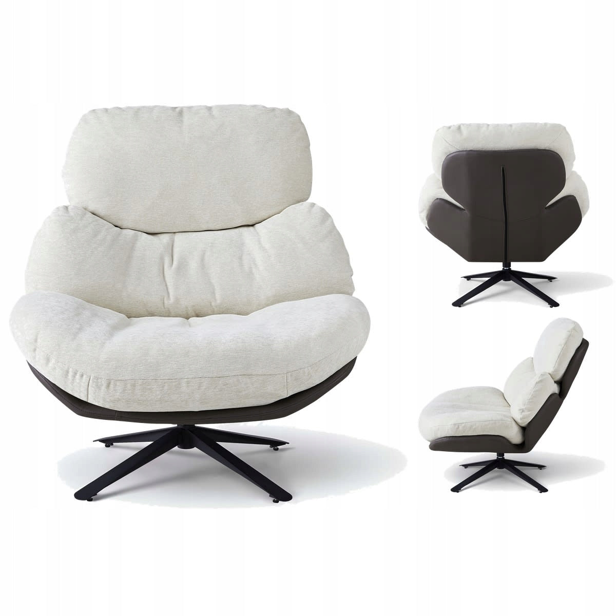 Comfortable upholstered lounge chair VISTANO