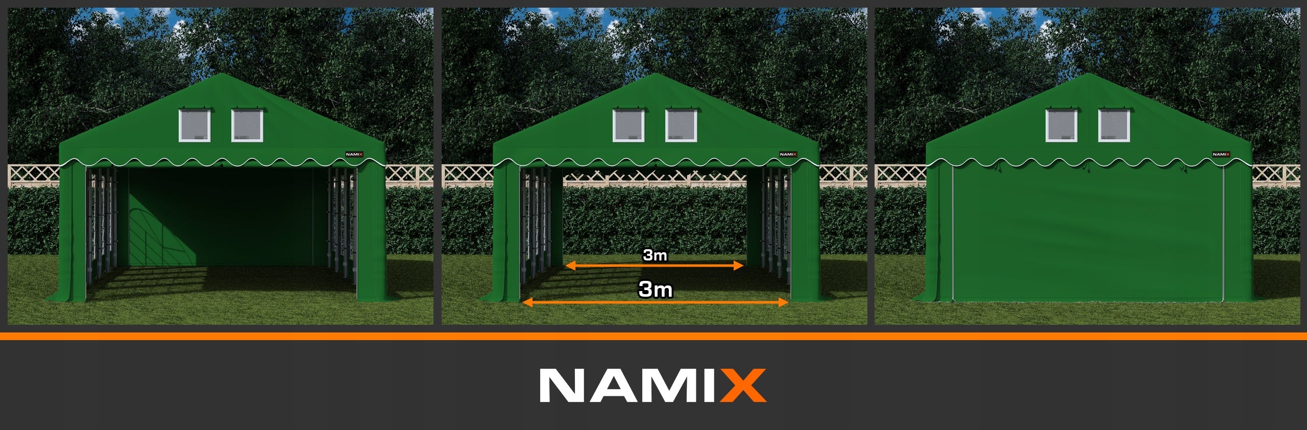 Commercial Garden Party TENT VARIOUS COLORS Length 4 m