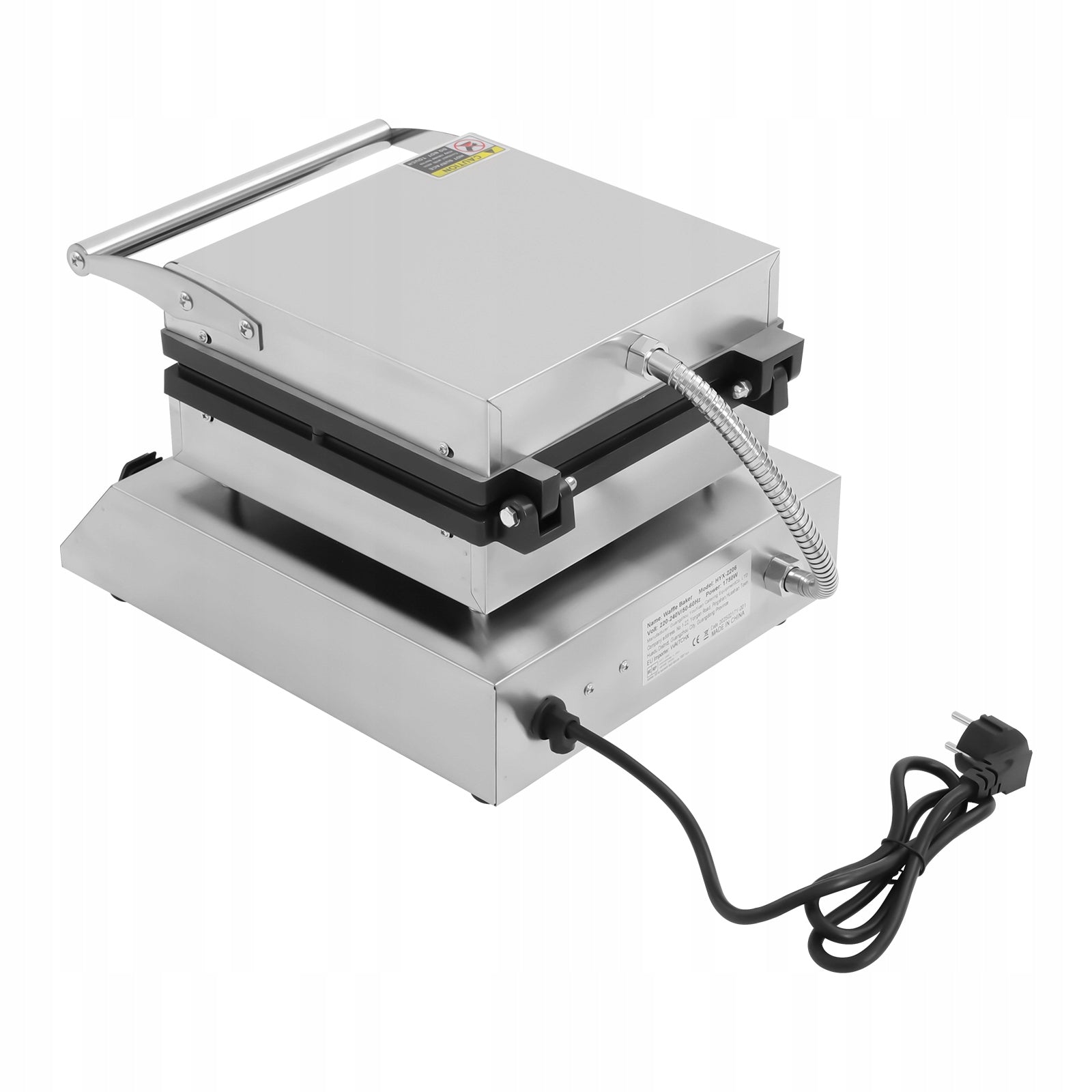 Commercial Waffle Maker, Non-Stick Waffle Iron with Temp and Time Control Packaging status original