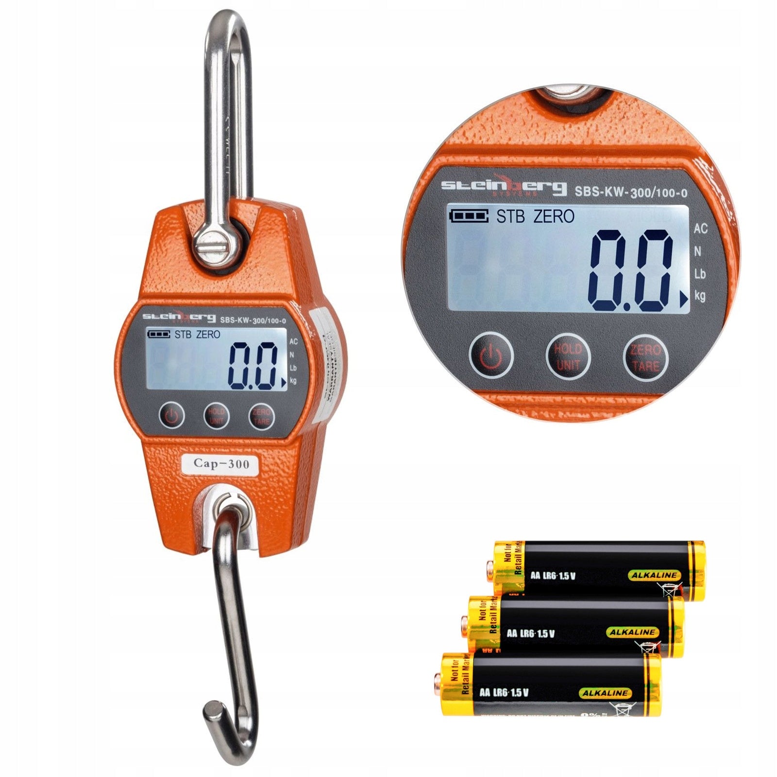 Commercial hunter hook scale with lcd display up to 300 kg