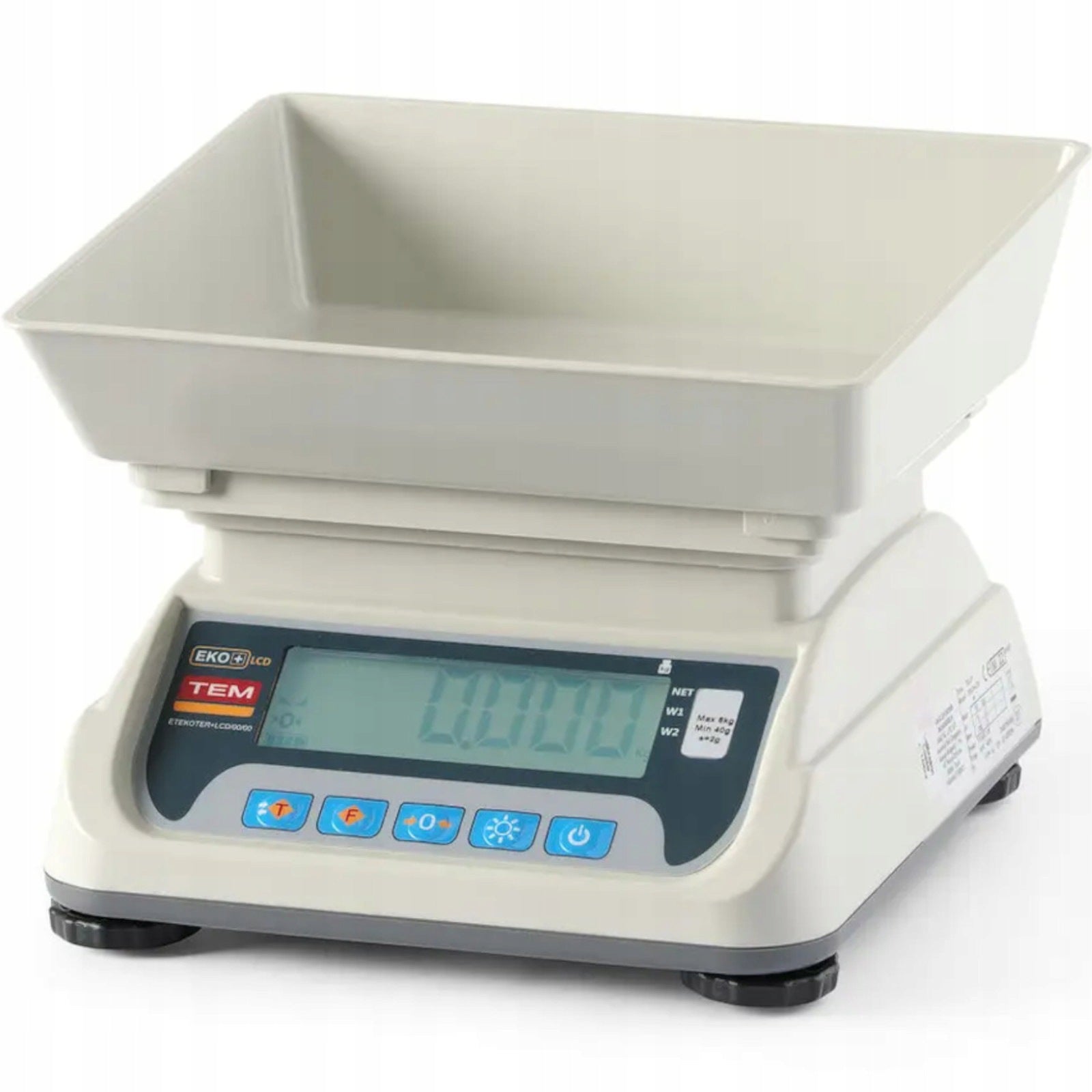 Commercial kitchen scale TEM ECO+ legalization 15 kg 5 g LCD RS232