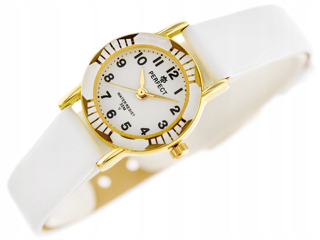 Communion gift gold watch on white bar visible numbers L248-04 Batteries included yes