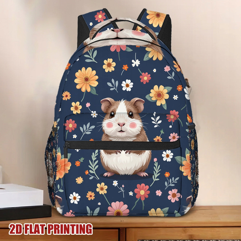 Commuting Travel Backpack Cartoon Guinea Pigs Lightweight Durable