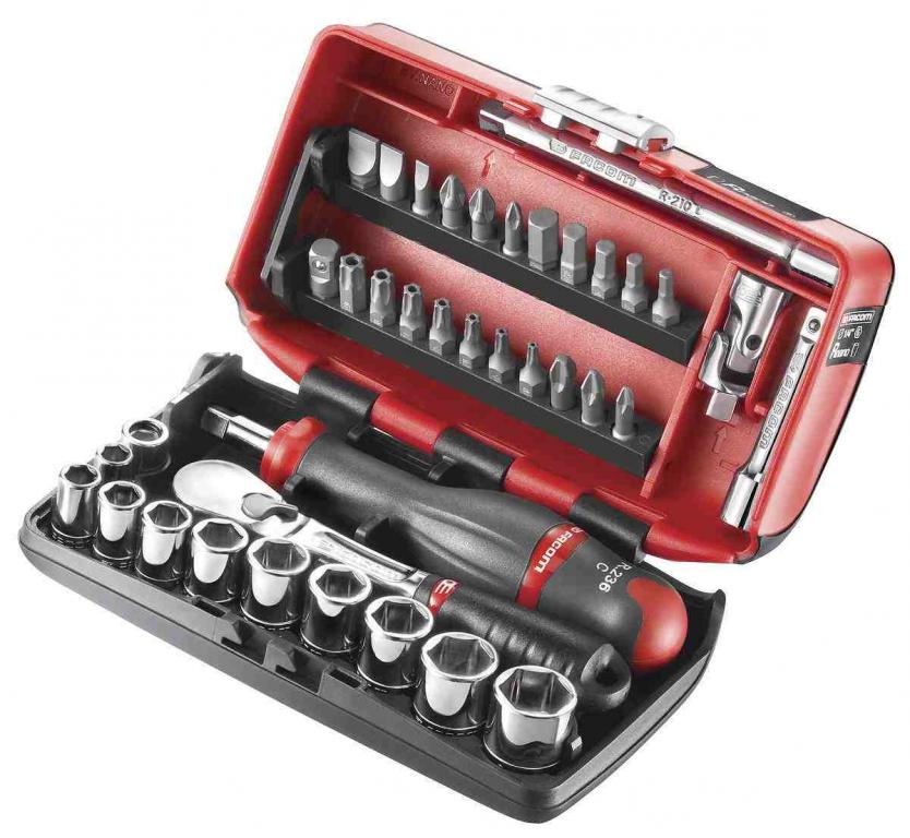 Compact 1/4 ratchet set FACOM RL.NANO1