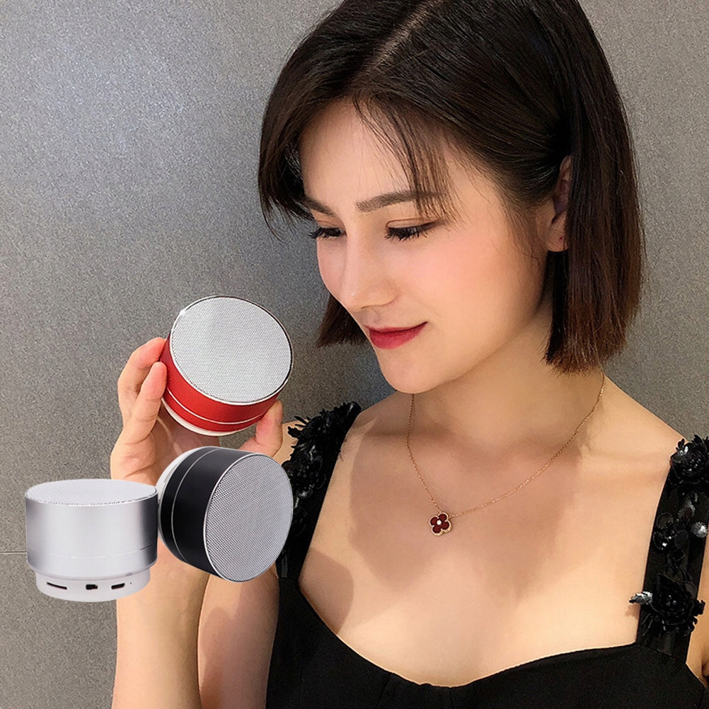Compact Silver Speaker Featuring Multi-Function Music Playback Brand no brand