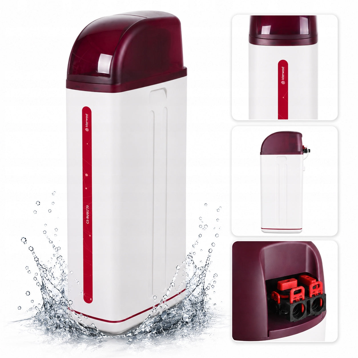 Compact Water Softener Klarwod CS Ruby 25L Treatment Station MENU PL