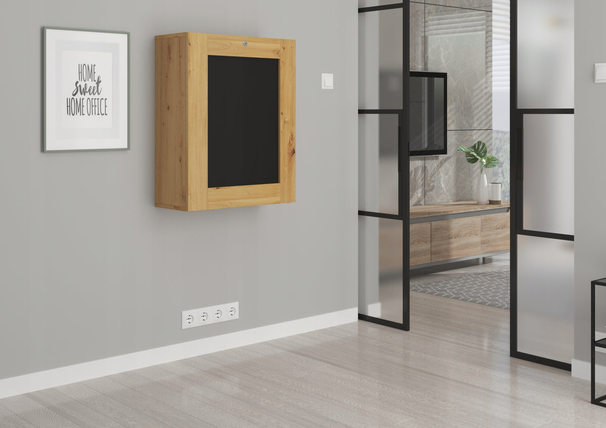 Compact folding desk hanging TILT oak artisan black home office EAN (GTIN) 5903769717163