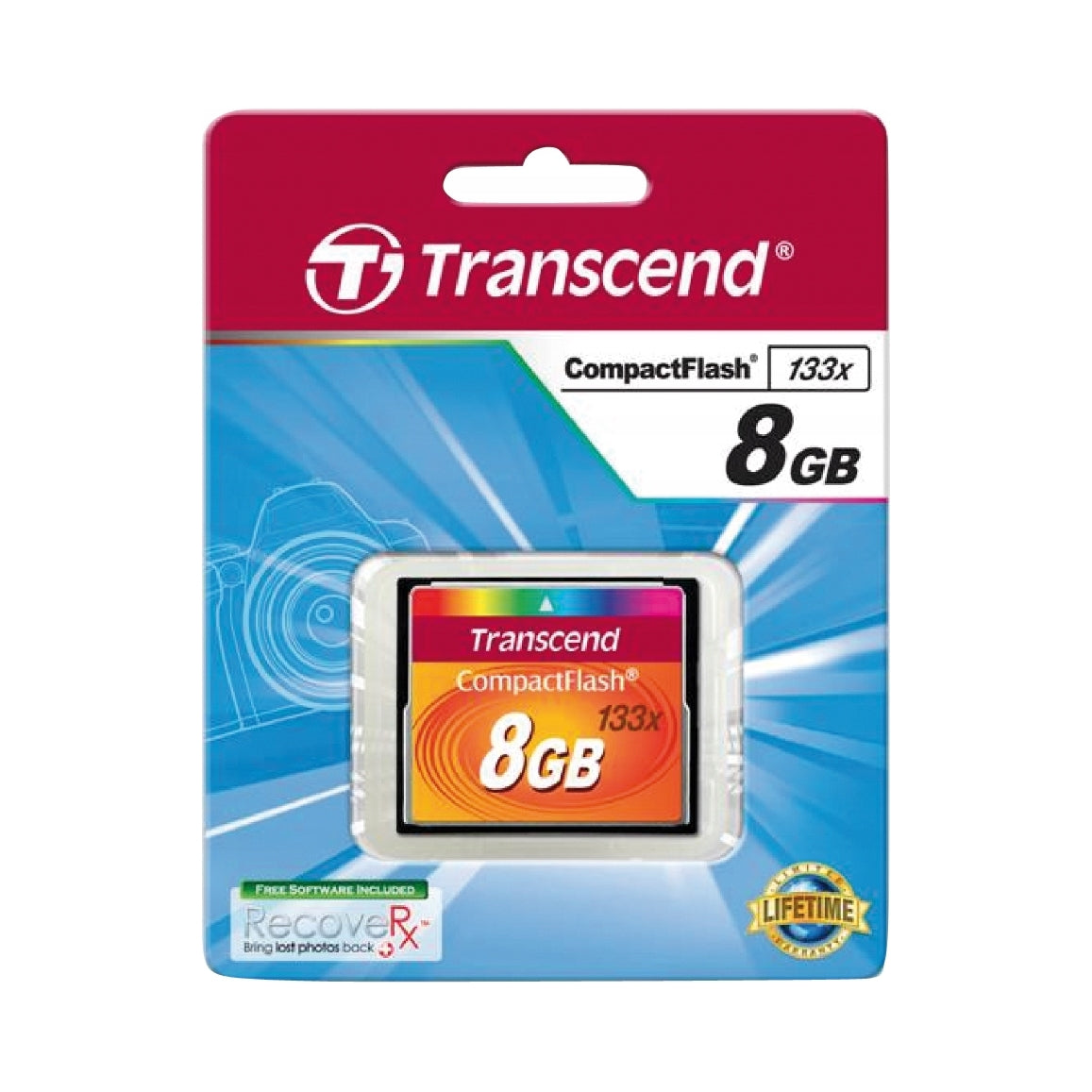 CompactFlash Transcend 133x 8 GB memory card