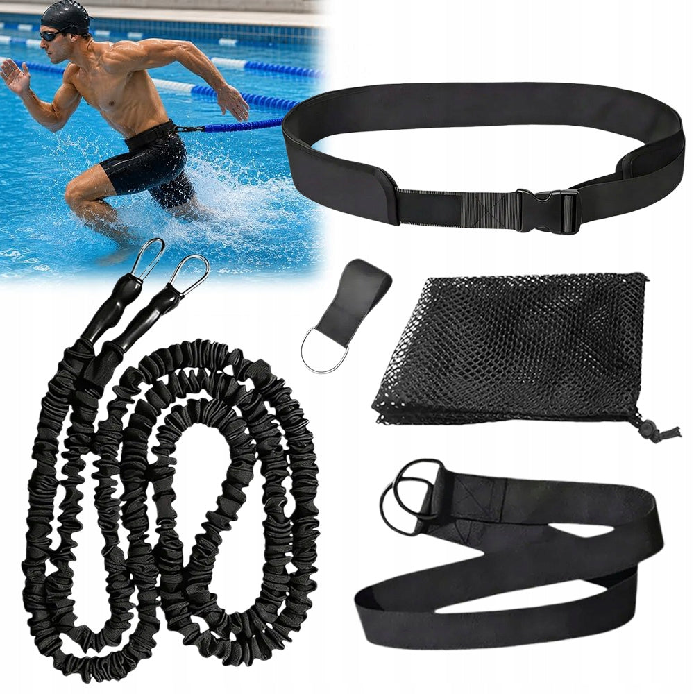 Complete set for learning to swim in place pool belt rubber rope bag Brand no brand