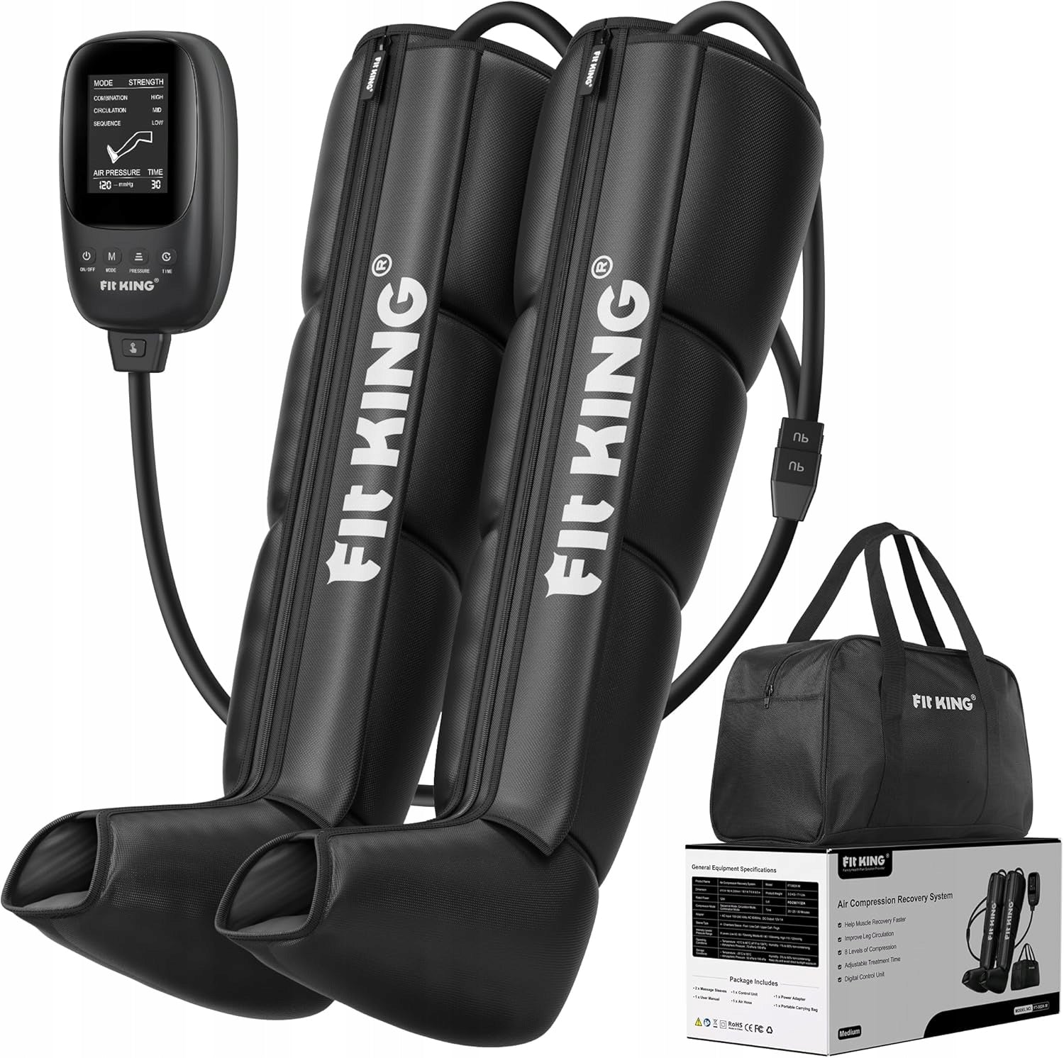 Compression Massager Leg Massager Compression Shoes Roz. L + Pilot FIT KING