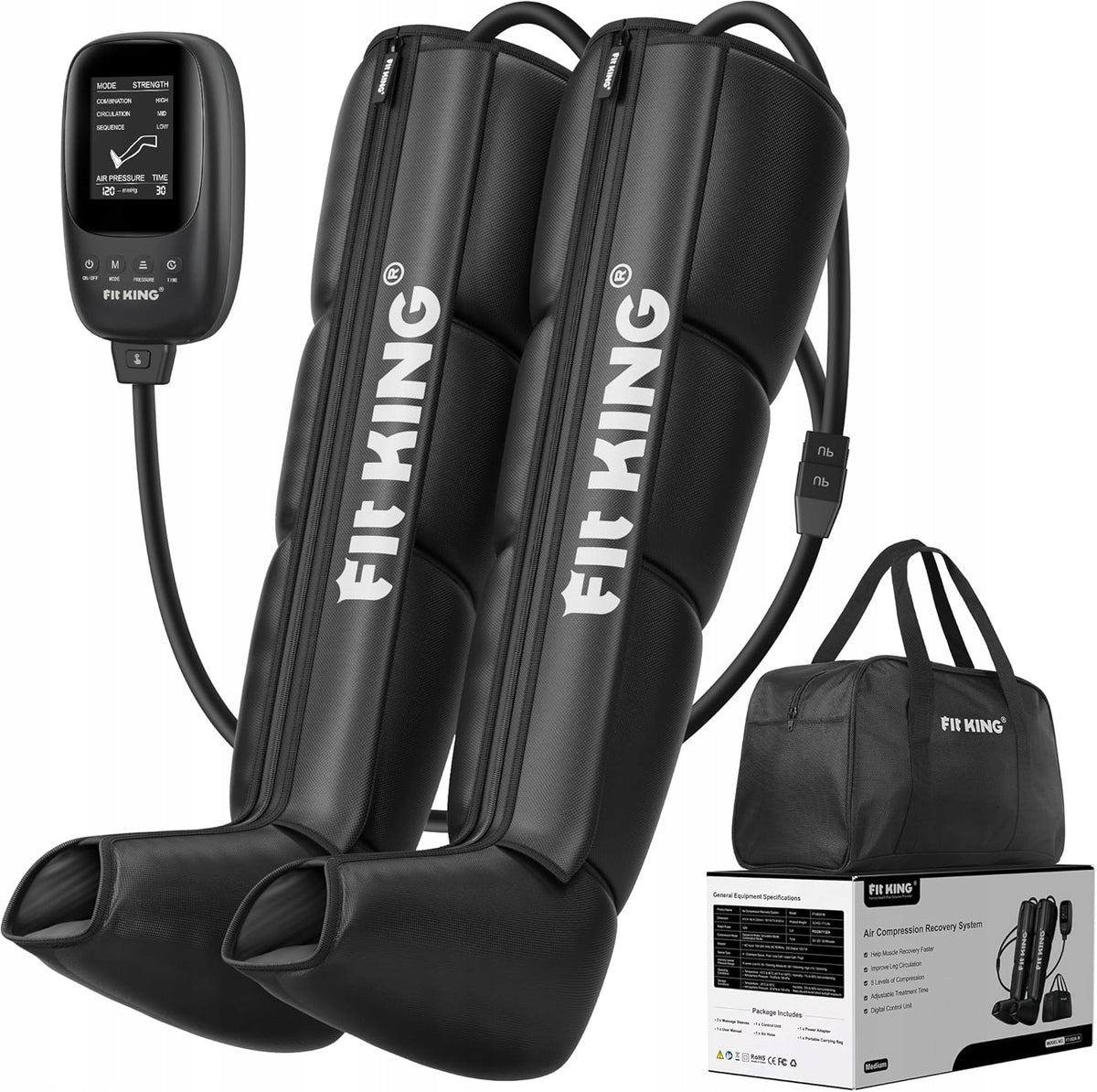 Compression Massager Leg Massager Compression Shoes Roz. L + Pilot FIT KING