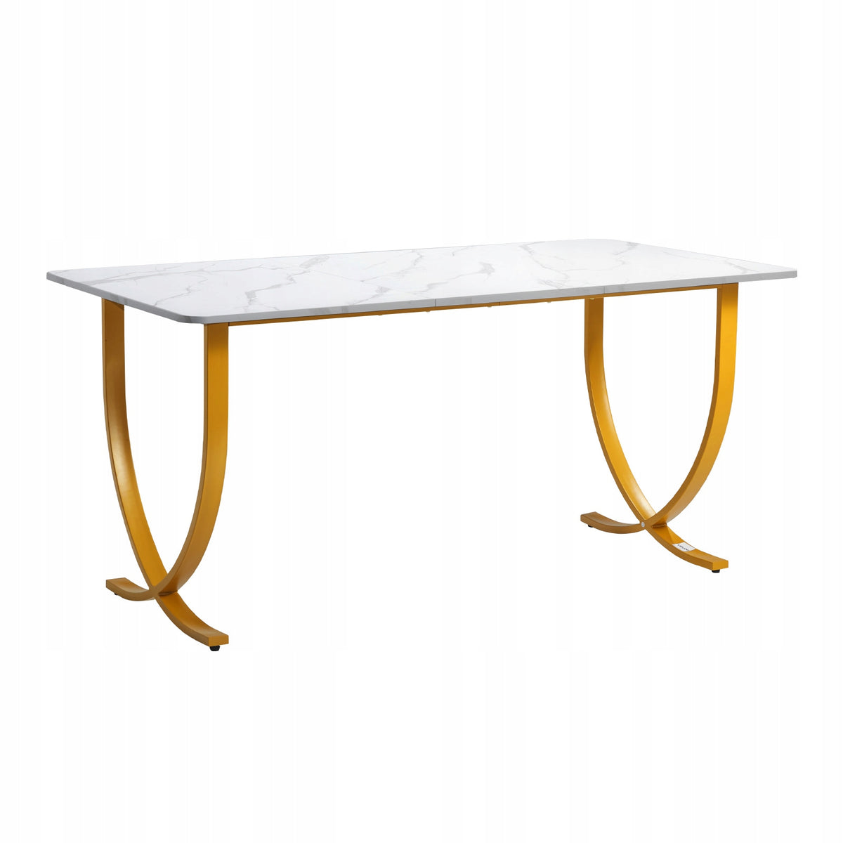 Computer Desk 160x80x75CM Versatile With Metal Frame White+Gold Manufacturer code GDJXBGZJYK6