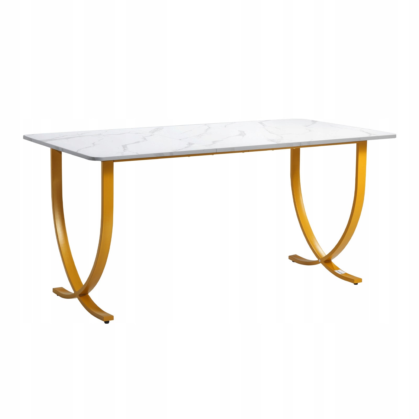 Computer Desk 160x80x75CM Versatile With Metal Frame White+Gold Manufacturer code GDJXBGZJYK6