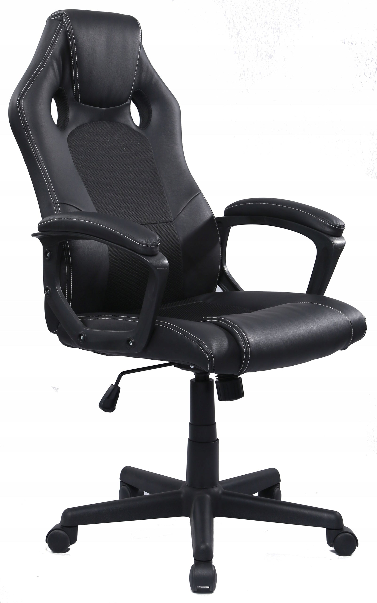 Computer SWIVEL Chair BUCKET Office Player Chair LEATHER + FABRIC