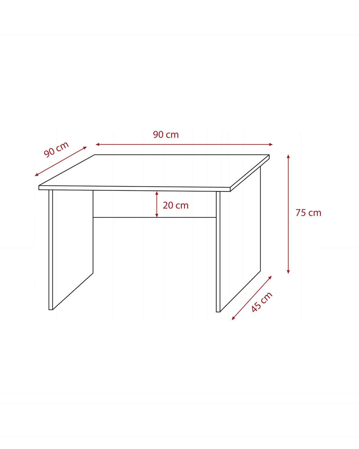 Computer desk table FAPI 90cm different colors EAN (GTIN) 5904800280240