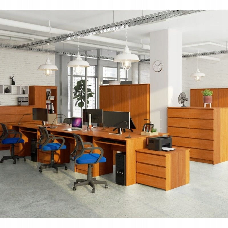 Computer desk with drawers, NORI, 135 cm, alder, matt | TYLETEGOTU Brand no brand