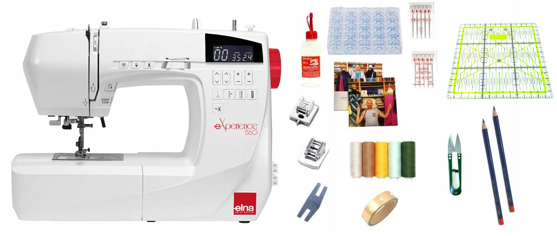 Computer sewing machine with suitcase Elna 560eX eXperience + FREEBIES