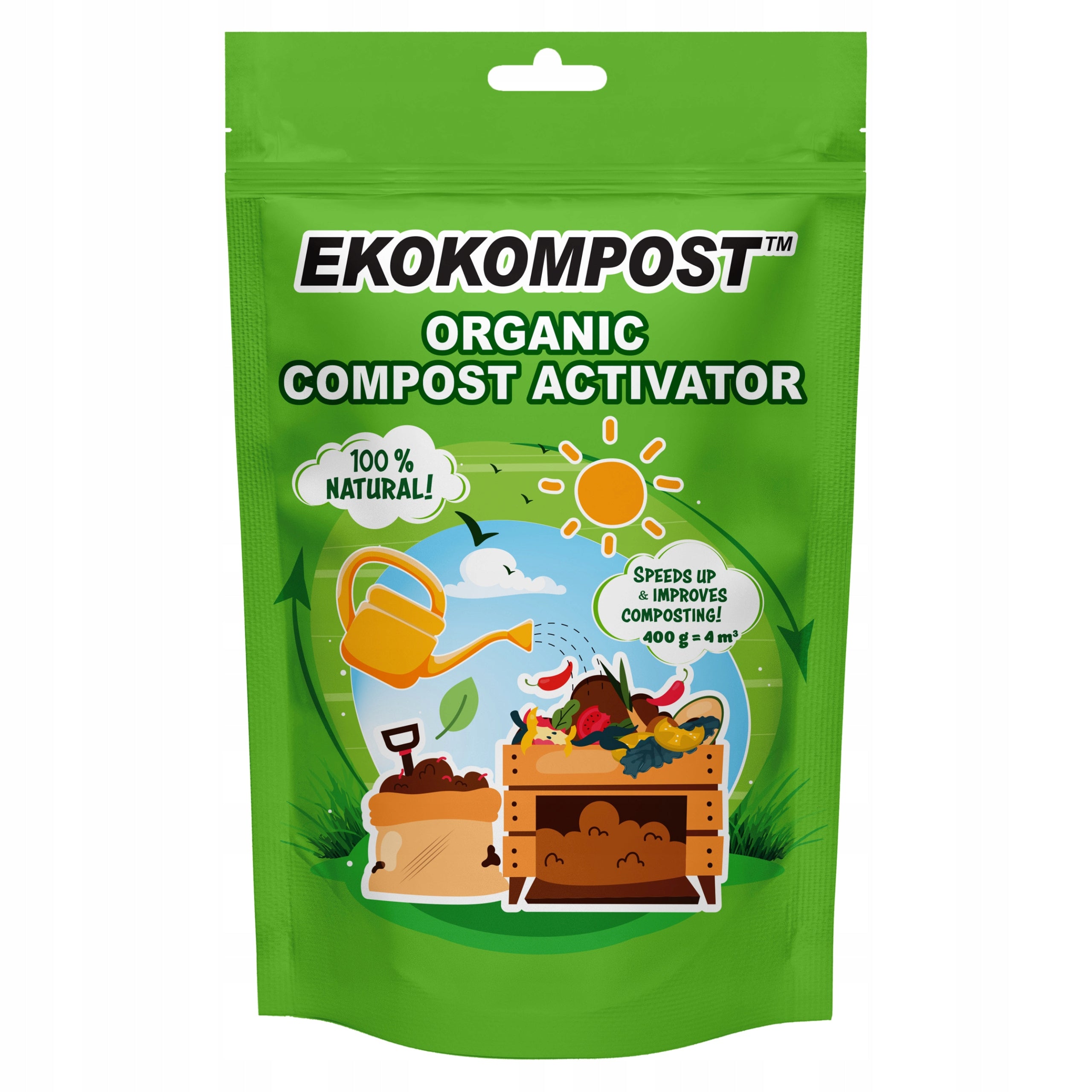 Concentrate, accelerator, compost activator. Bacteria + Trichoderma 400 g