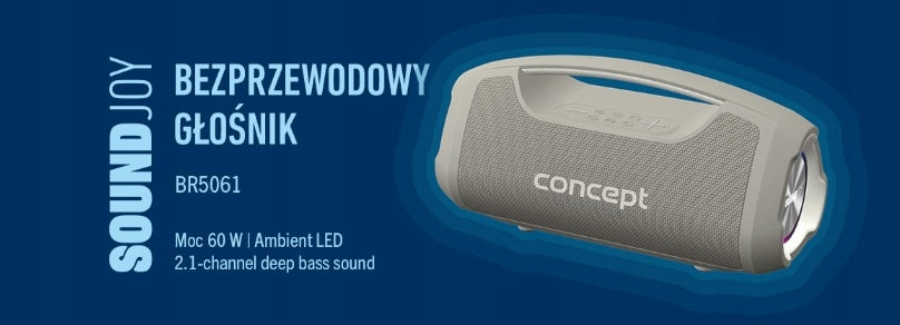 Concept SoundJoy Wireless Bluetooth Speaker - Light Grey BR5061 Packaging status original