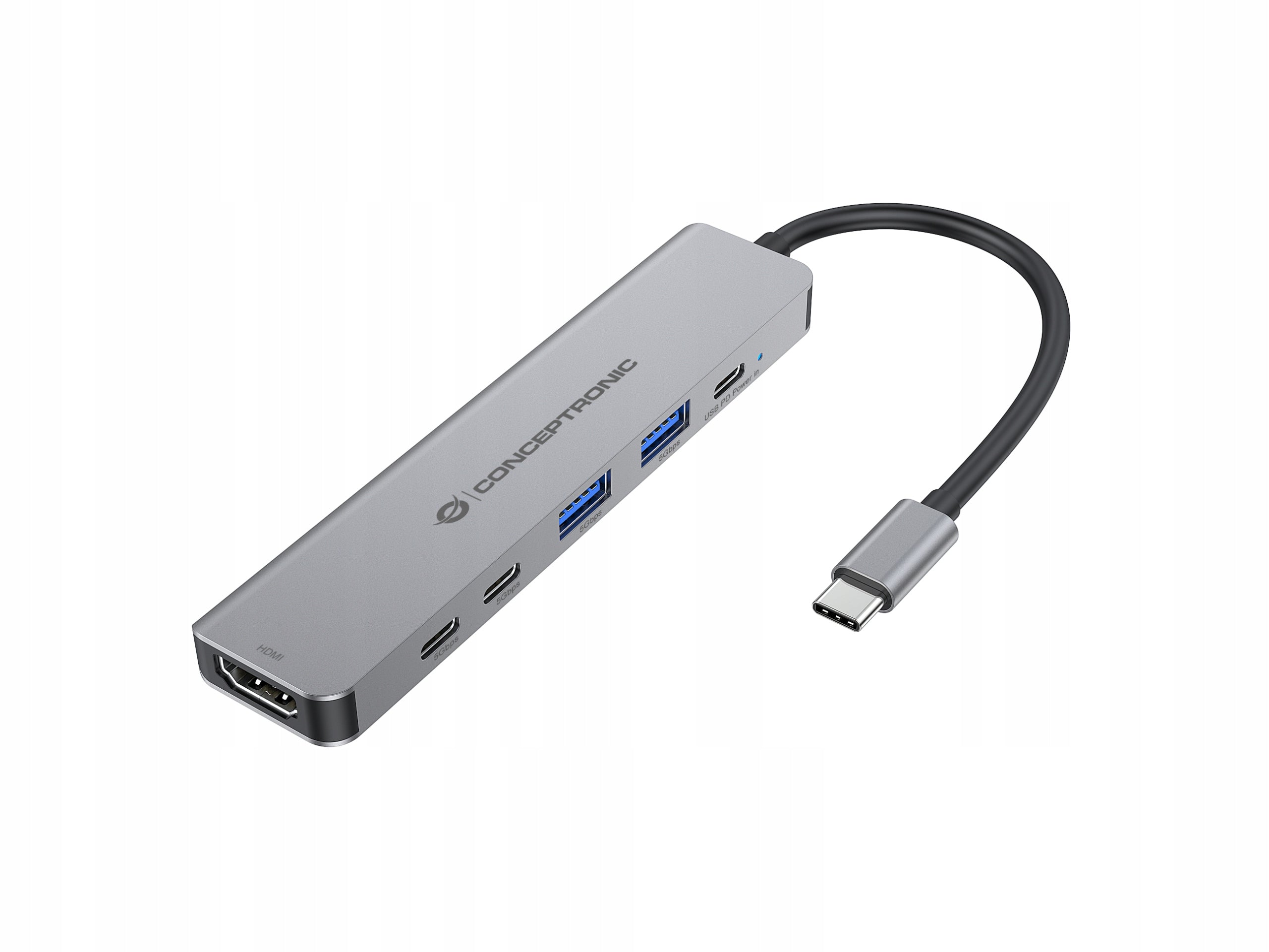 Conceptronic DONN33G USB-C Docking Station 3.2 Gen 1 Silver Manufacturer Conceptronic