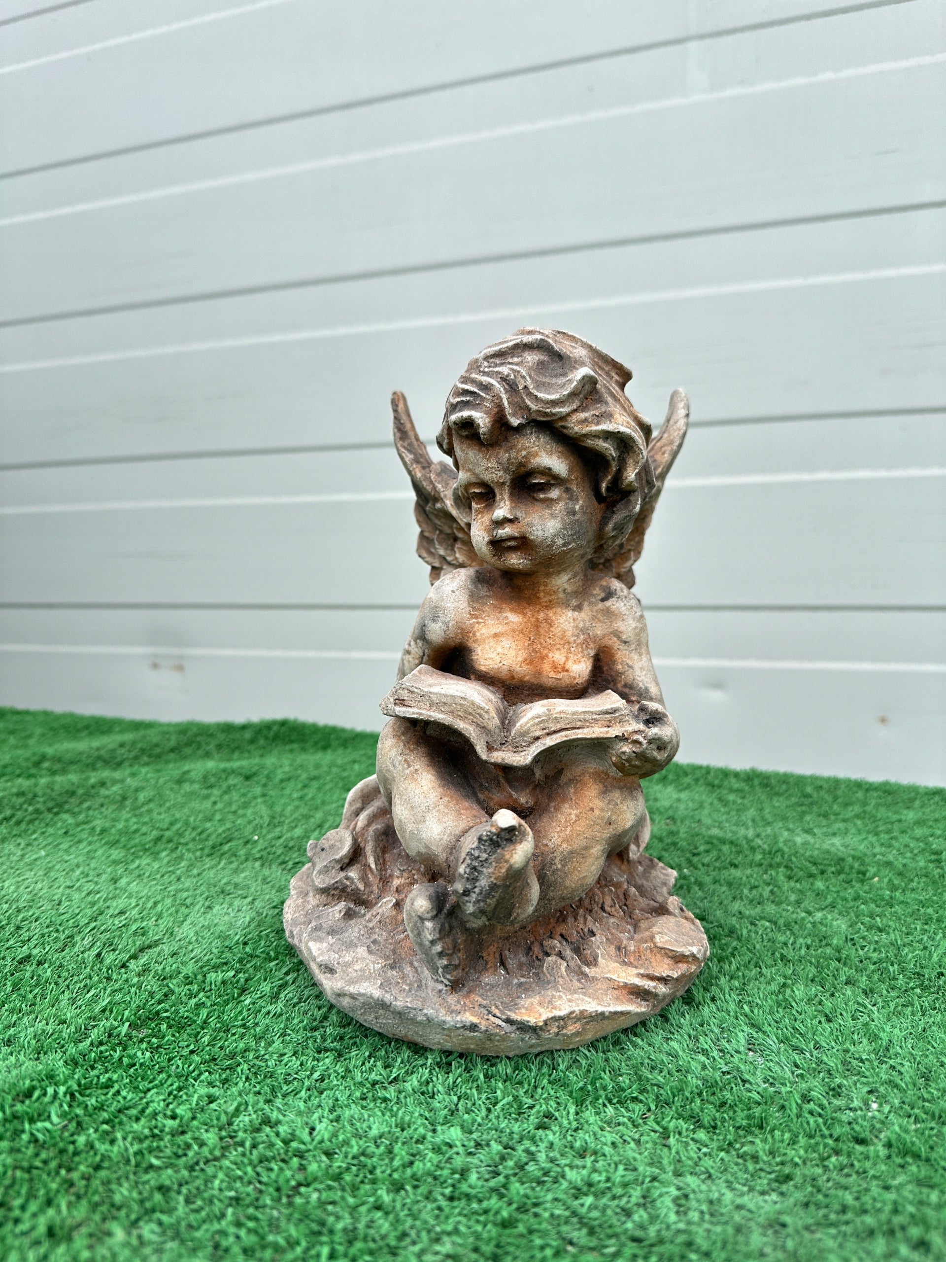 Concrete Figurine Angel with Book Decoration Concrete Figure Angel Manufacturer code 46