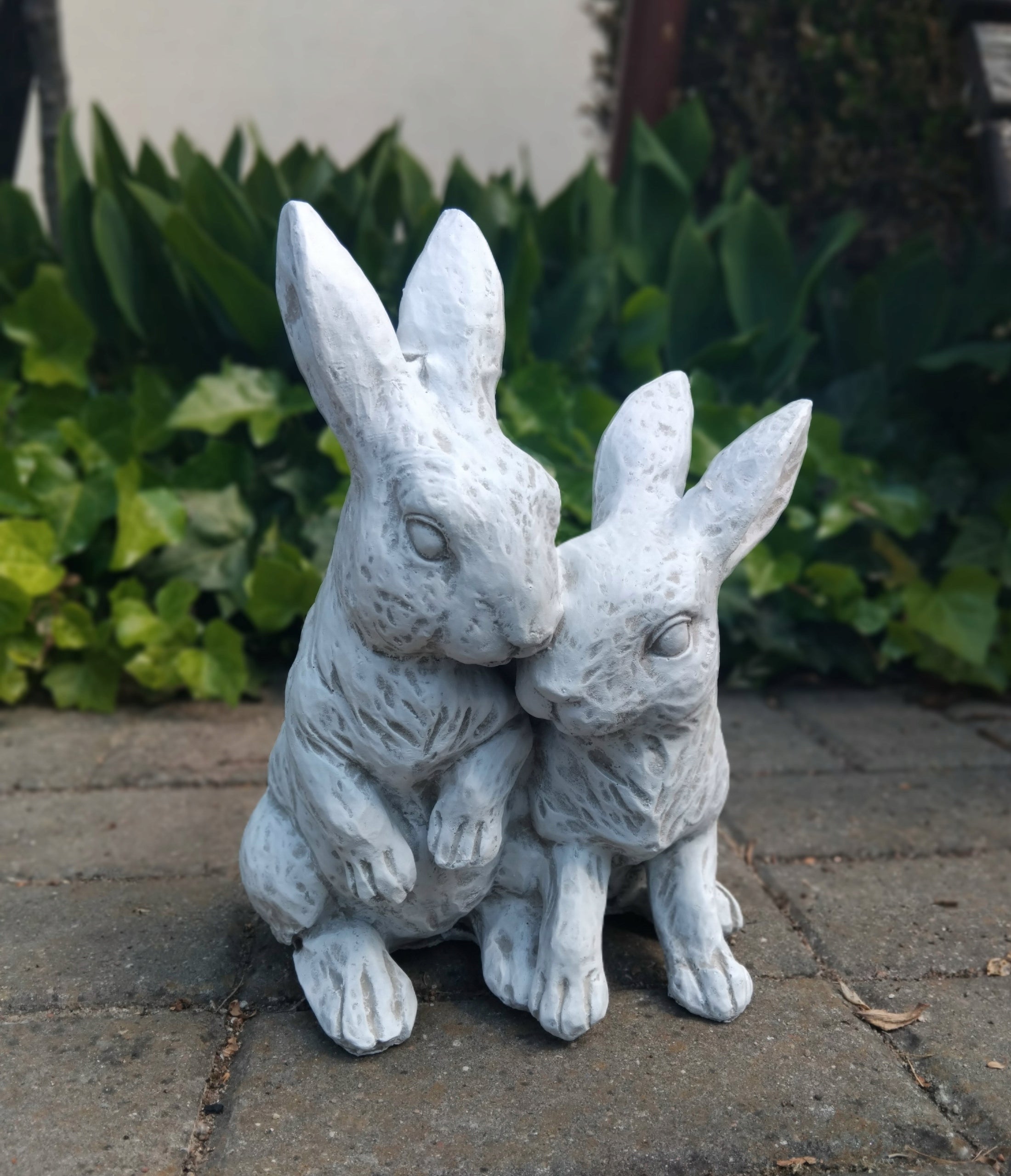Concrete Figurine Garden Hares Architectural Concrete Rabbits Frost Resistant