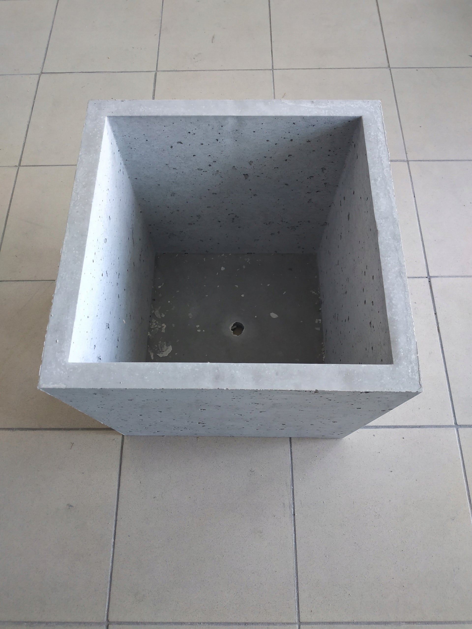 Concrete Pots Architectural Concrete 40x40x40 Color white gray