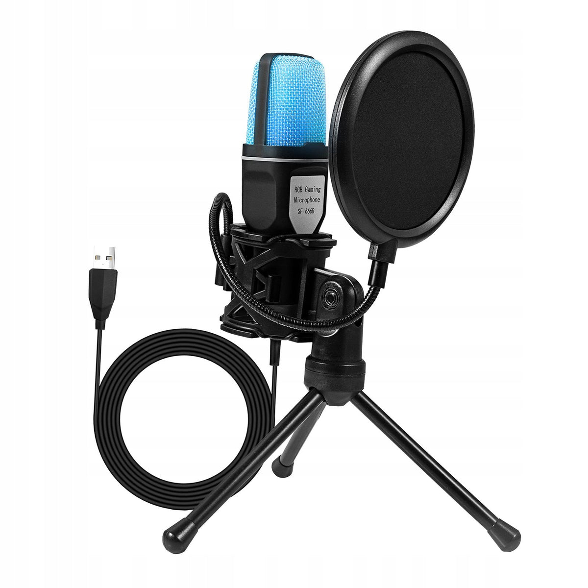 Condenser Microphone RGB Lighting USB Interface