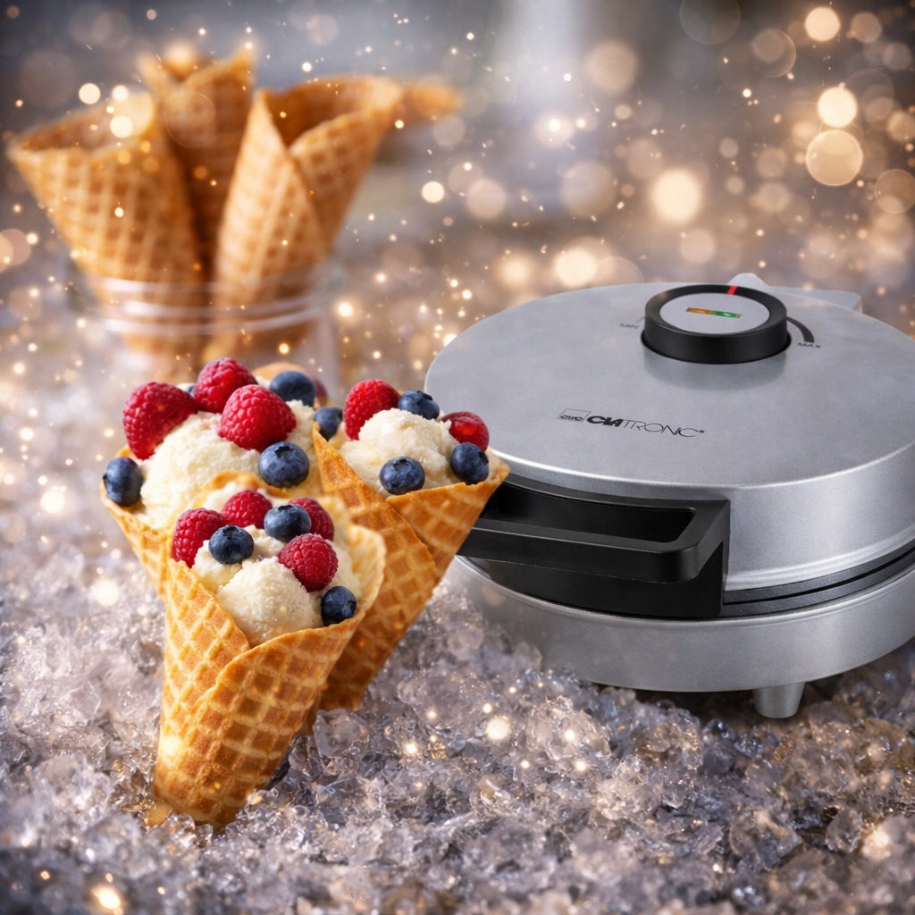 Cone wafer Clatronic 1200W wafer maker ice cream cones Ø20 cm Brand Clatronic