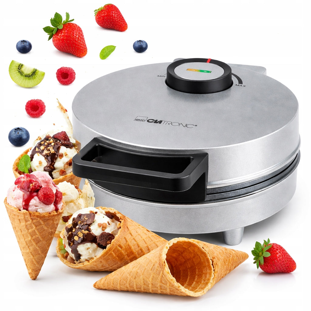 Cone wafer Clatronic 1200W wafer maker ice cream cones Ø20 cm Packaging status original
