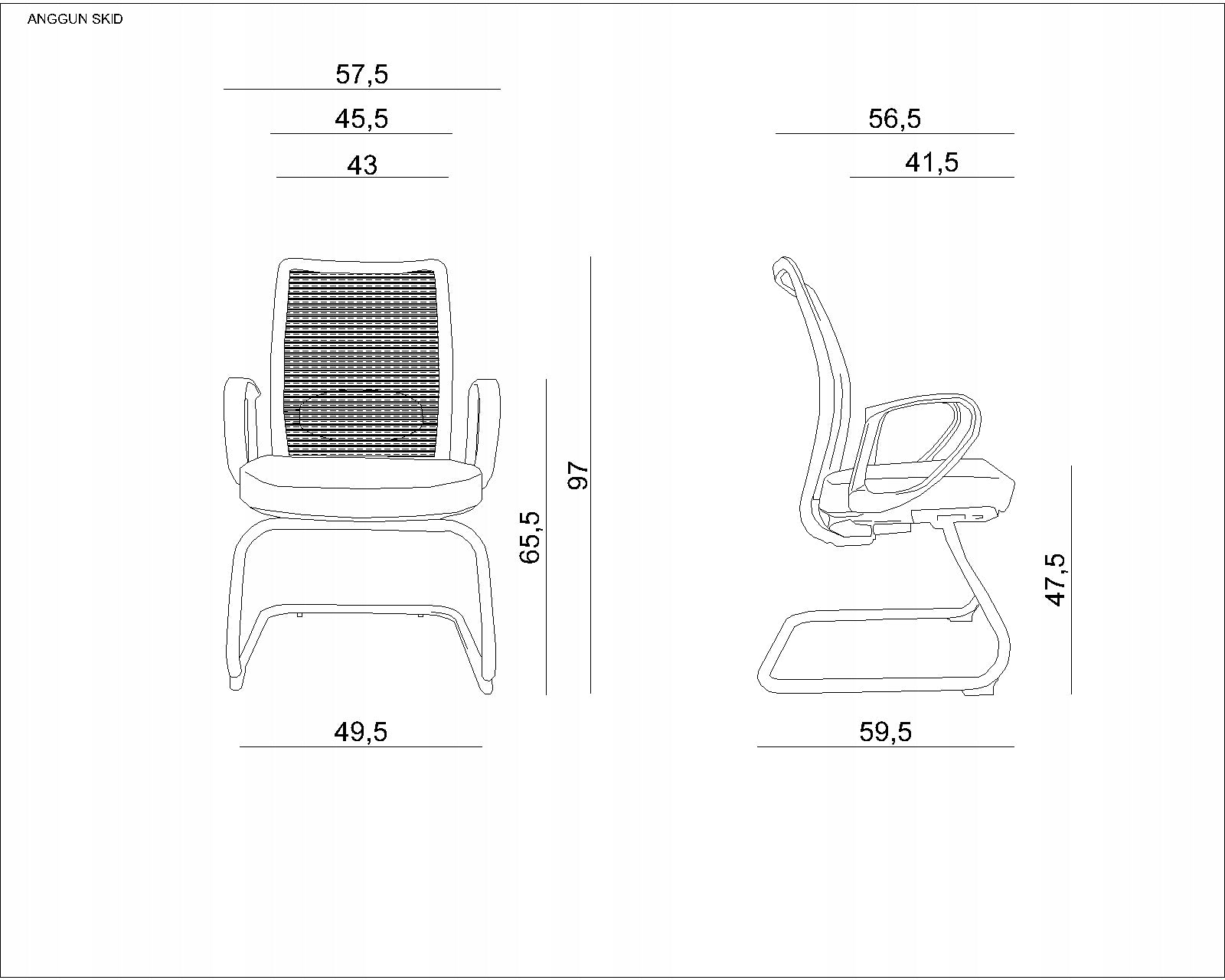 Conference chair ANGGUN SKID Unique Manufacturer code brak