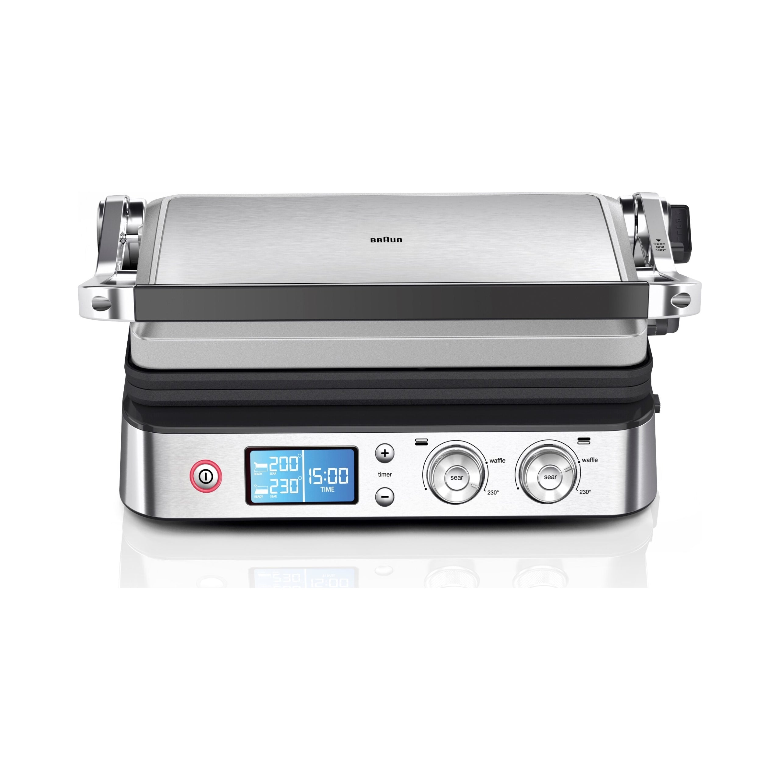 Contact electric grill Braun CG9047 silver/grey 2000 W Packaging status original