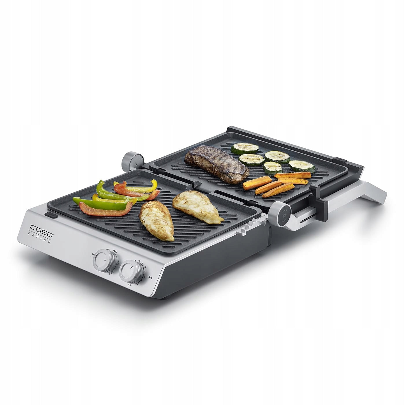 Contact electric grill Caso Germany SteakChef silver/grey 2000 W Manufacturer code 02837