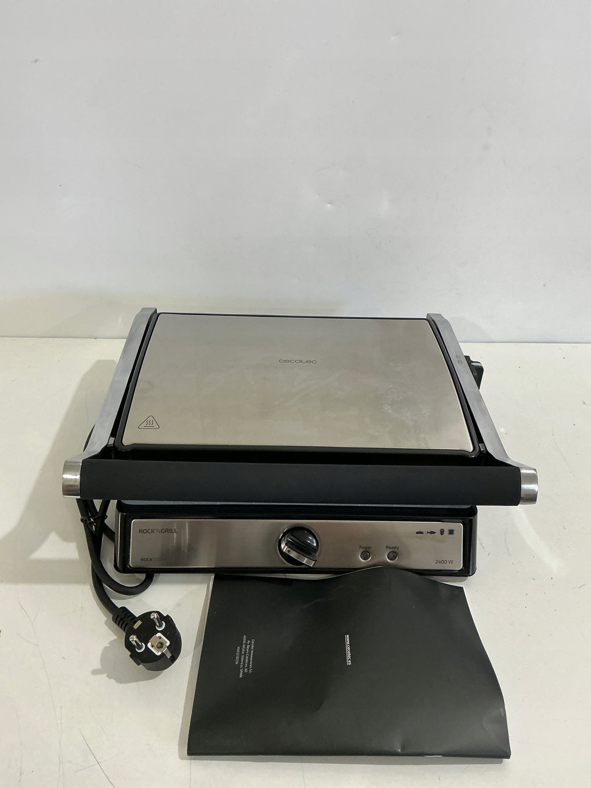 Contact electric grill Cecotec Rock'Ngrill silver/grey 2400 W Dominant color silver/gray