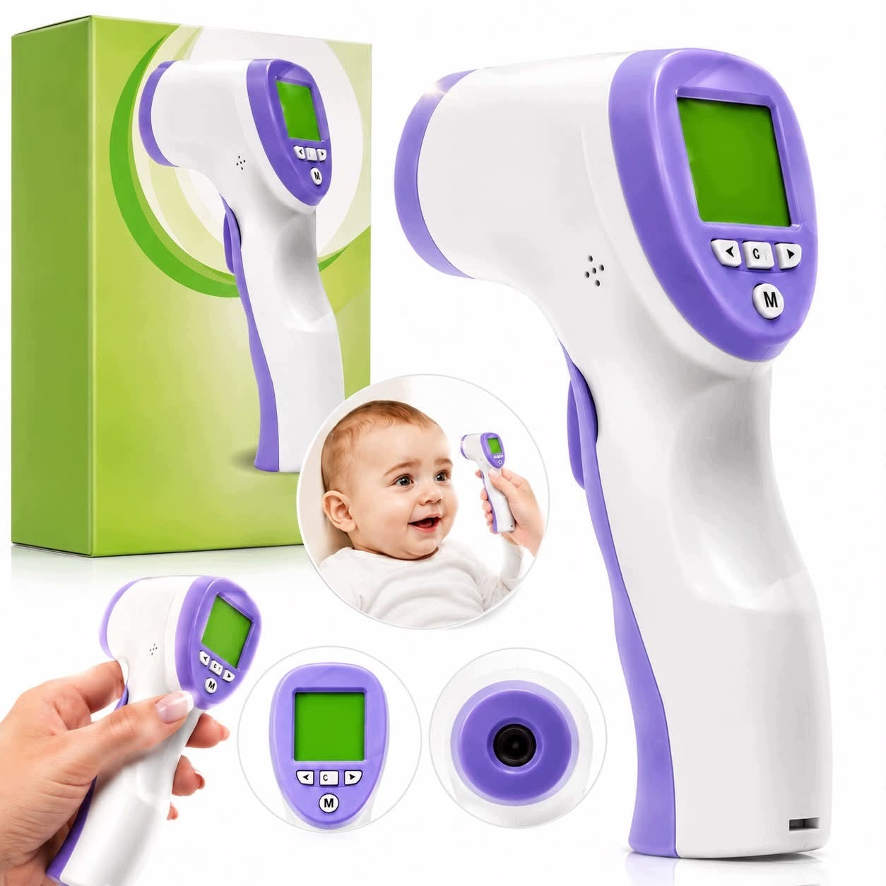 Contactless Electronic Infrared Thermometer for Children and Adults LCD Packaging status original